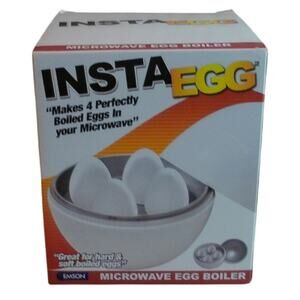 Insta Egg Microwave Egg Boiler Cooker Pod NIB Emson